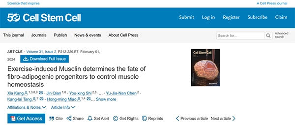 Exercise-induced Musclin determines the fate of fibro-adipogenic progenitors to control muscle homeostasis